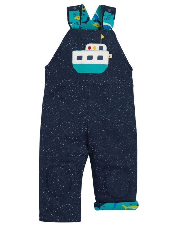 Frugi Completo Regalo Nascita Dungaree - Lontre - Body + Salopette