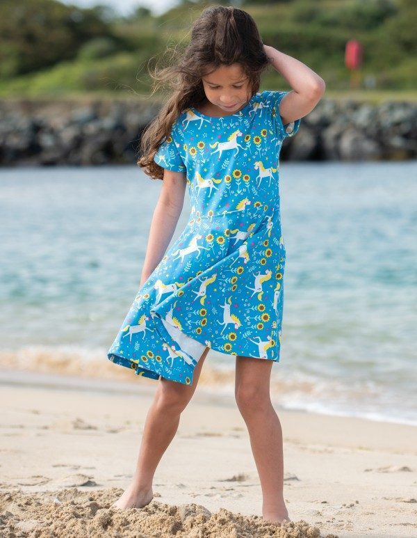 Frugi unicorn shop skater dress